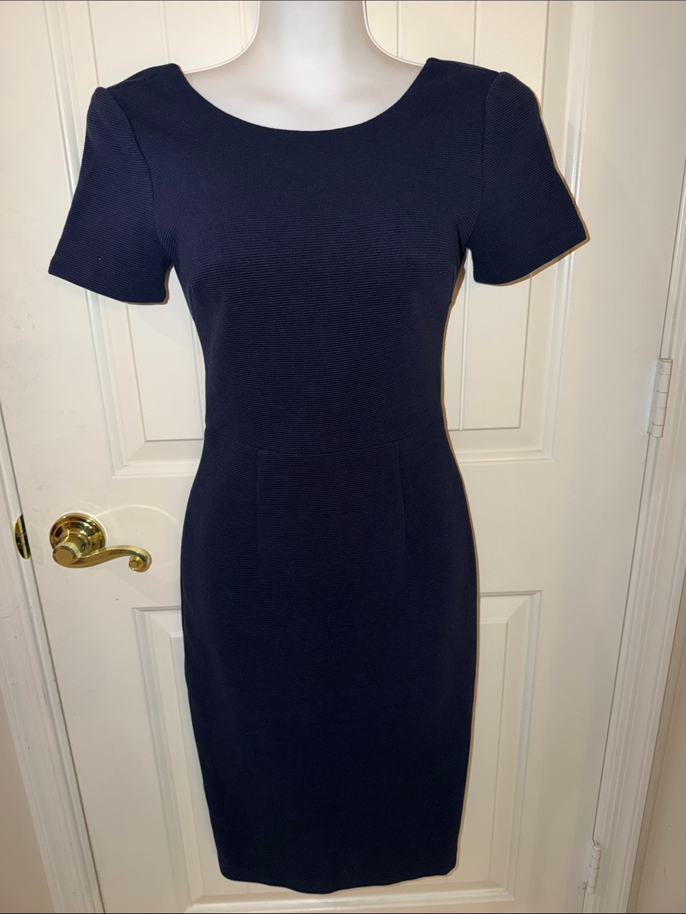 Boden Navy Short-Sleeve Midi Dress